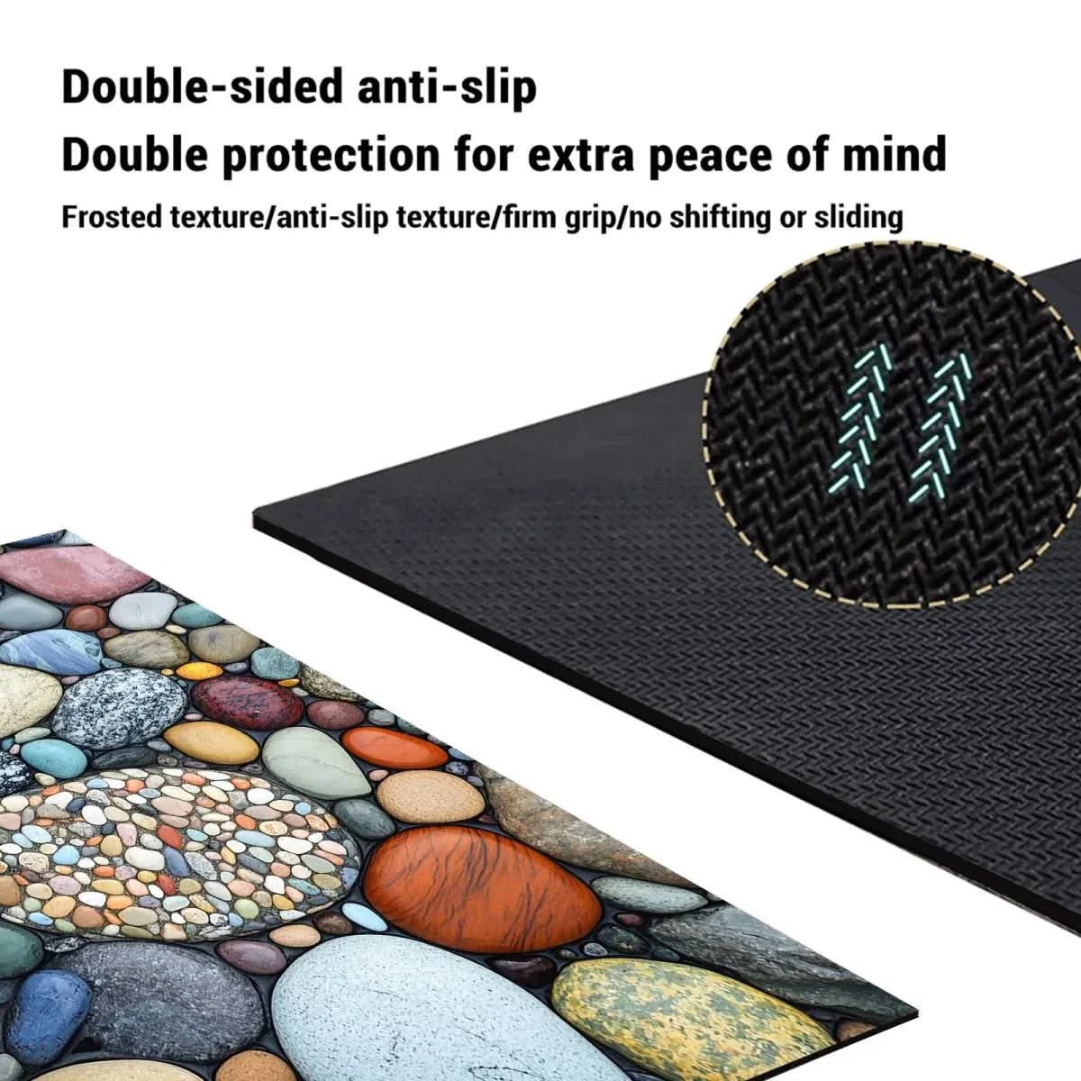 Stone look quick dry non-slip diatomite bath mat by BROKLEN – view 5
