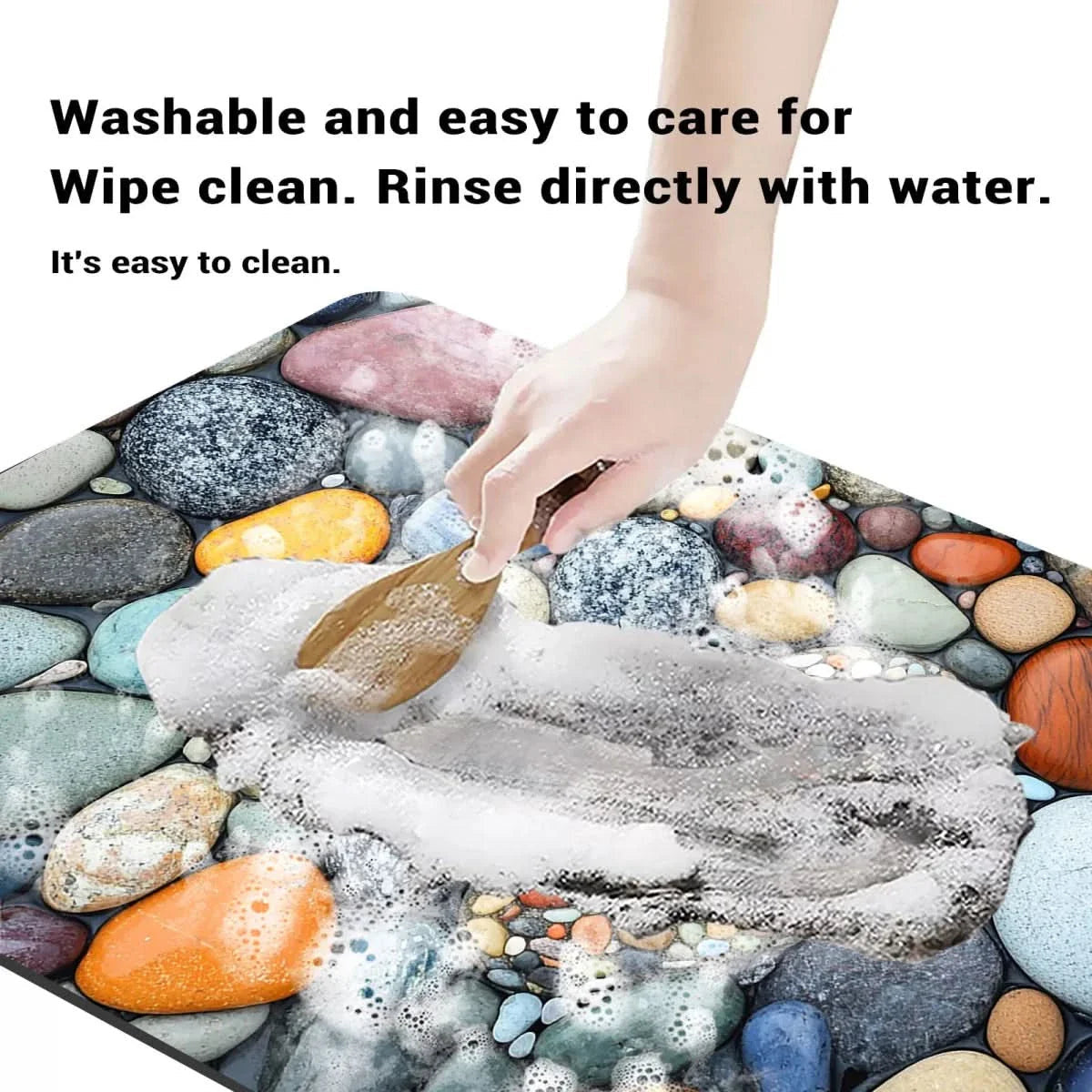 Stone look quick dry non-slip diatomite bath mat by BROKLEN – view 6