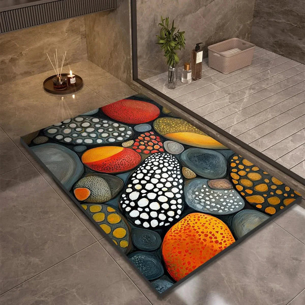 Stone look quick dry non-slip diatomite bath mat by BROKLEN – view 8