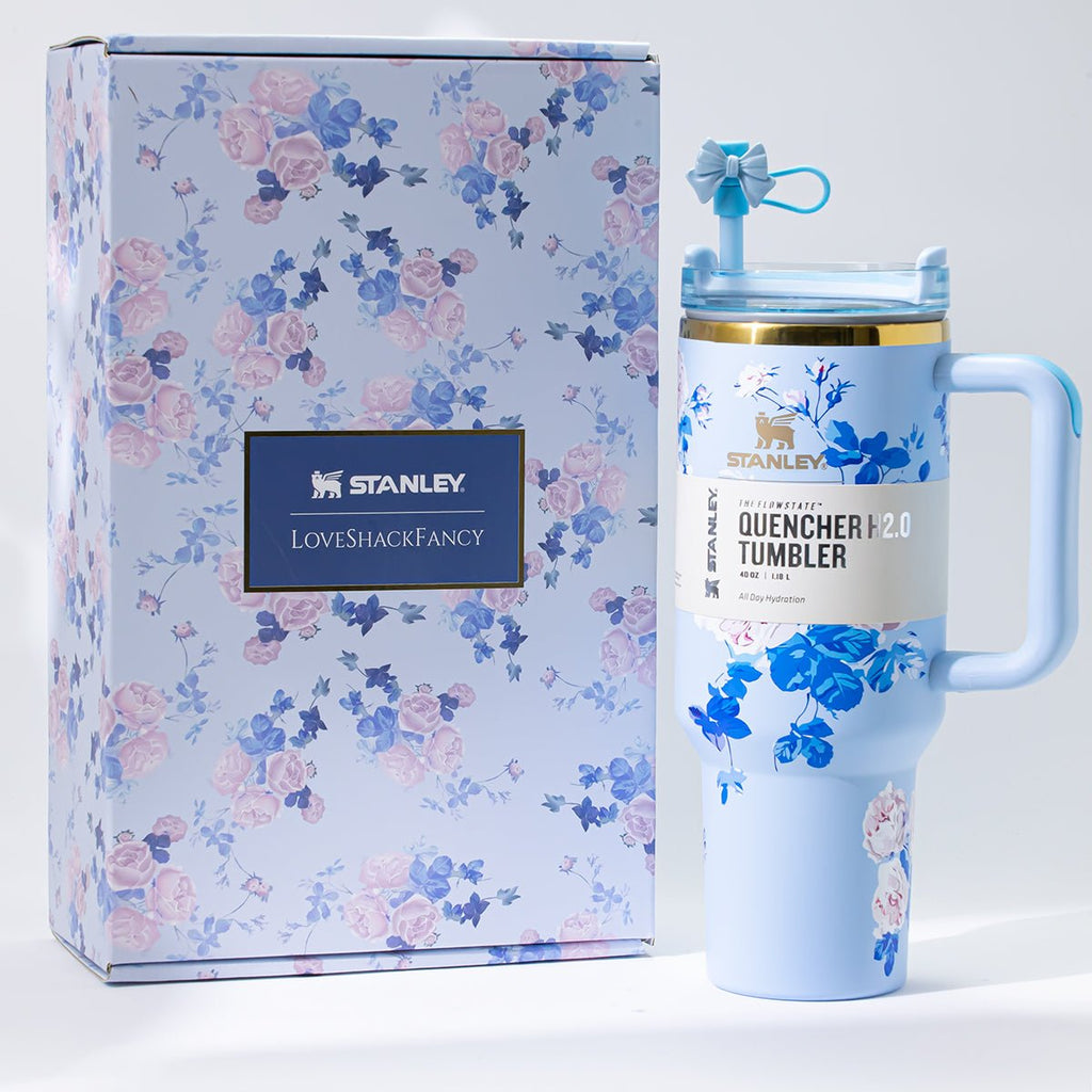 Stanley x LoveShackFancy Blue Floral 40oz Insulated Tumbler