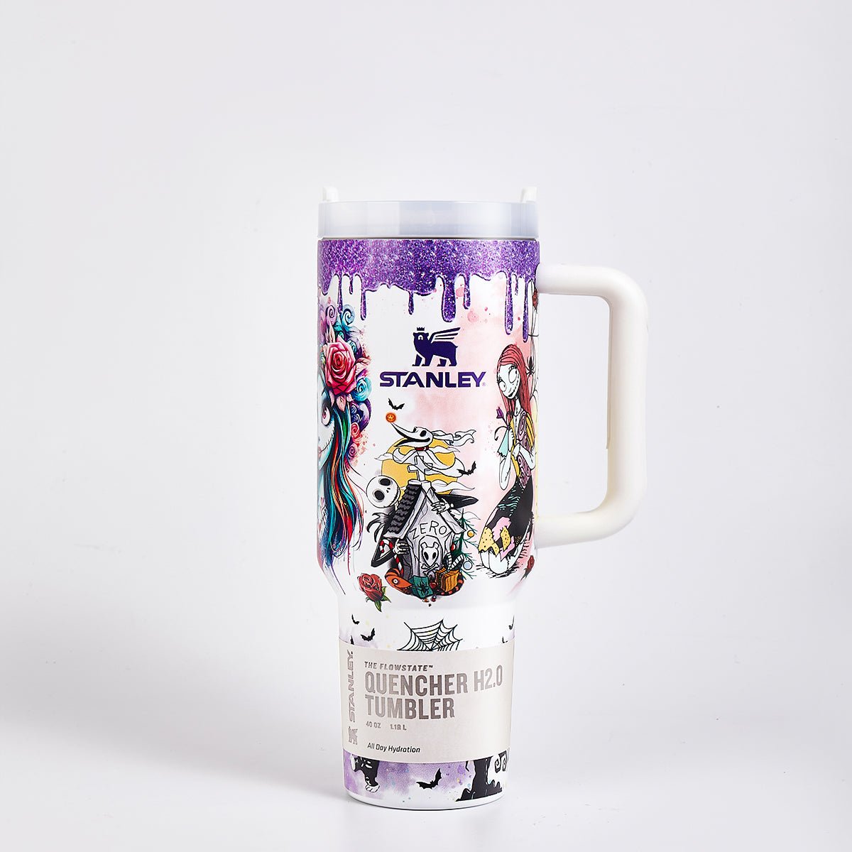 Stanley Halloween Luminous Glow Tumbler with Stitch Art