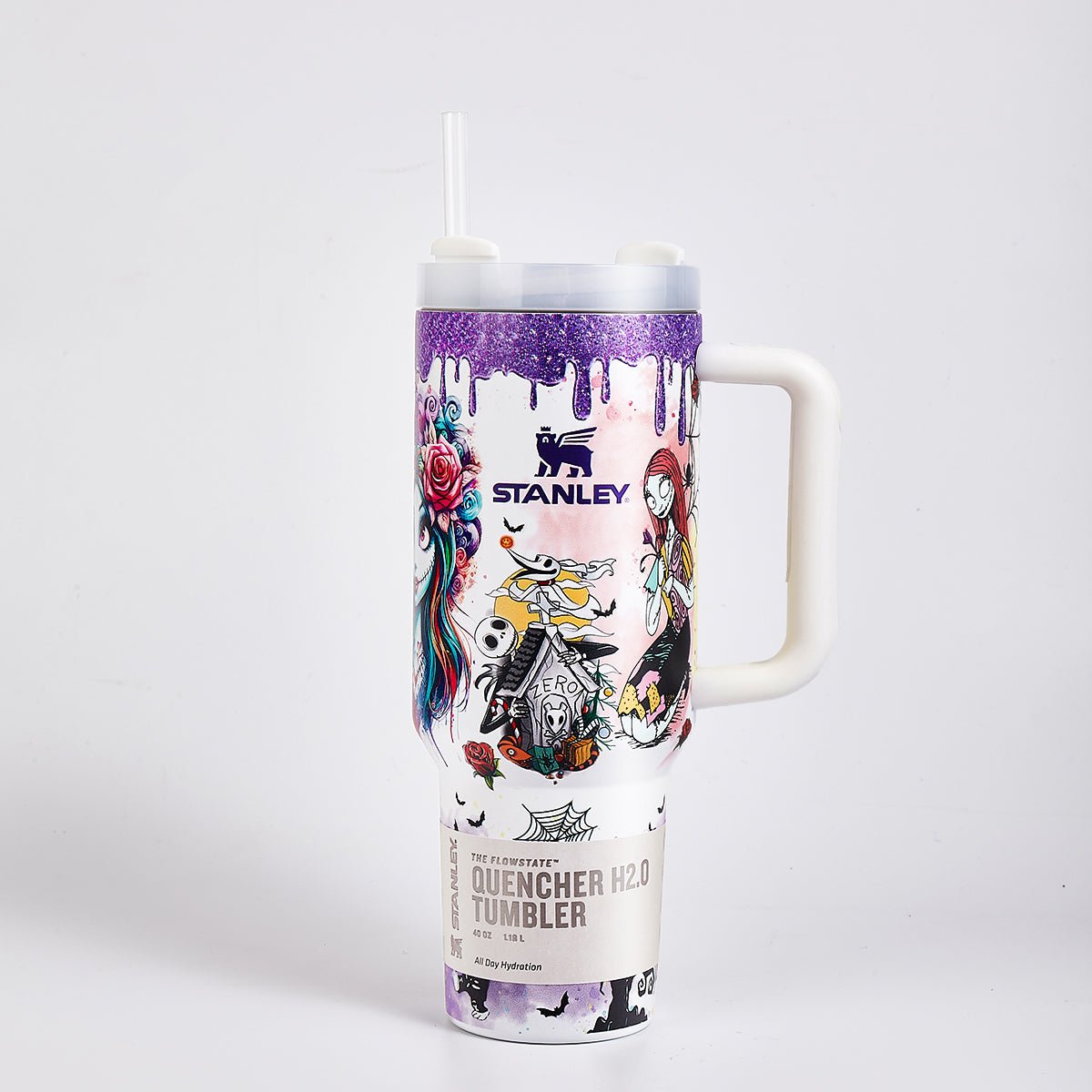 Stanley Halloween Luminous Glow Tumbler with Stitch Art