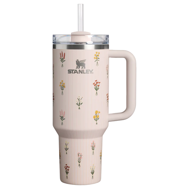 Meadow Sip Tumbler - 40oz blush pink wildflower tumbler