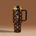 Luxe Monogram 40oz Tumbler - monogram pattern tumbler, front view
