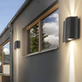 Modern black wave outdoor up and down LED wall light by BROKLEN – view 2