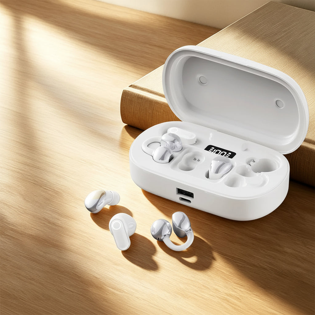 BROKLEN TWS wireless earbuds in White colourway